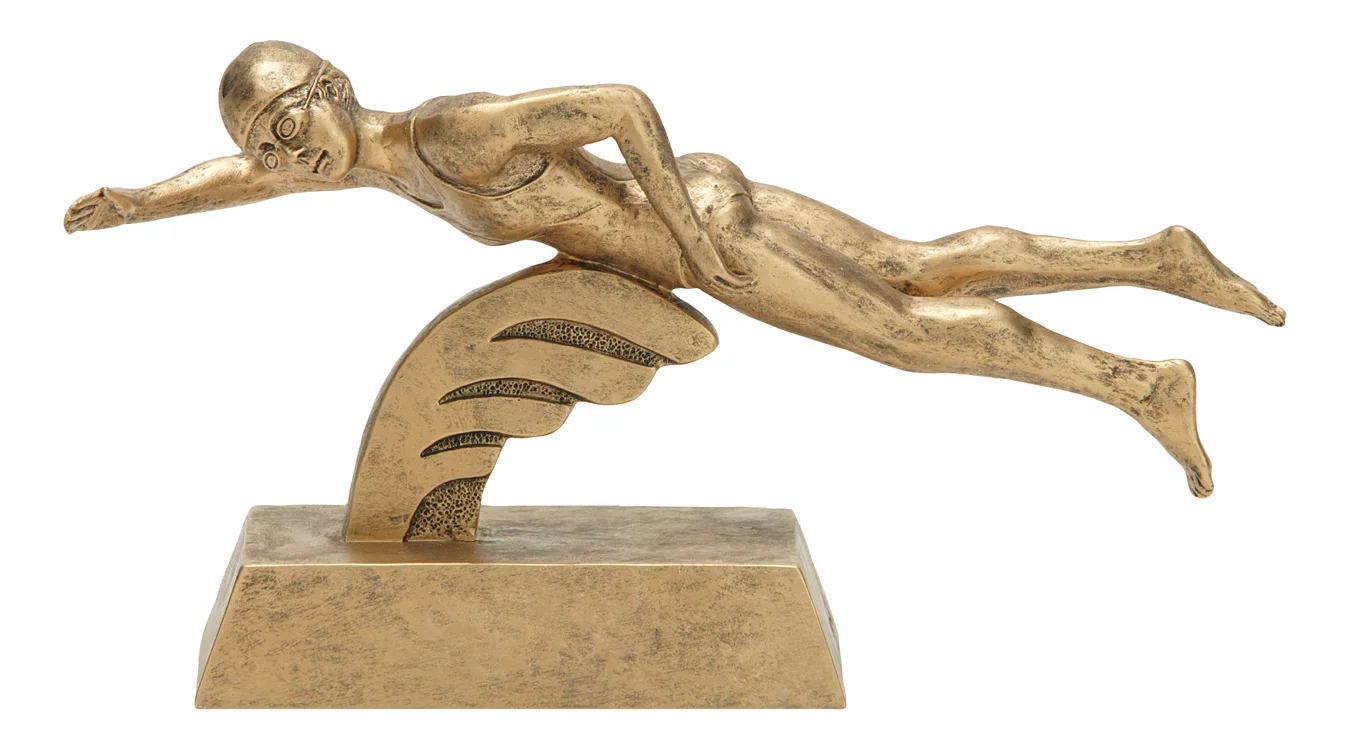 Swimming, Female: Medium - 50613-G - 5.5" tall x 8.5" wide