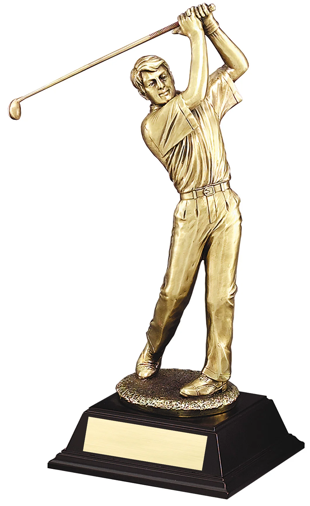 Elegant Gold Metallic Resin -Swing, Male Medium: G2702 - 13" tall - $83 Small: G2701 - 10" tall - $48