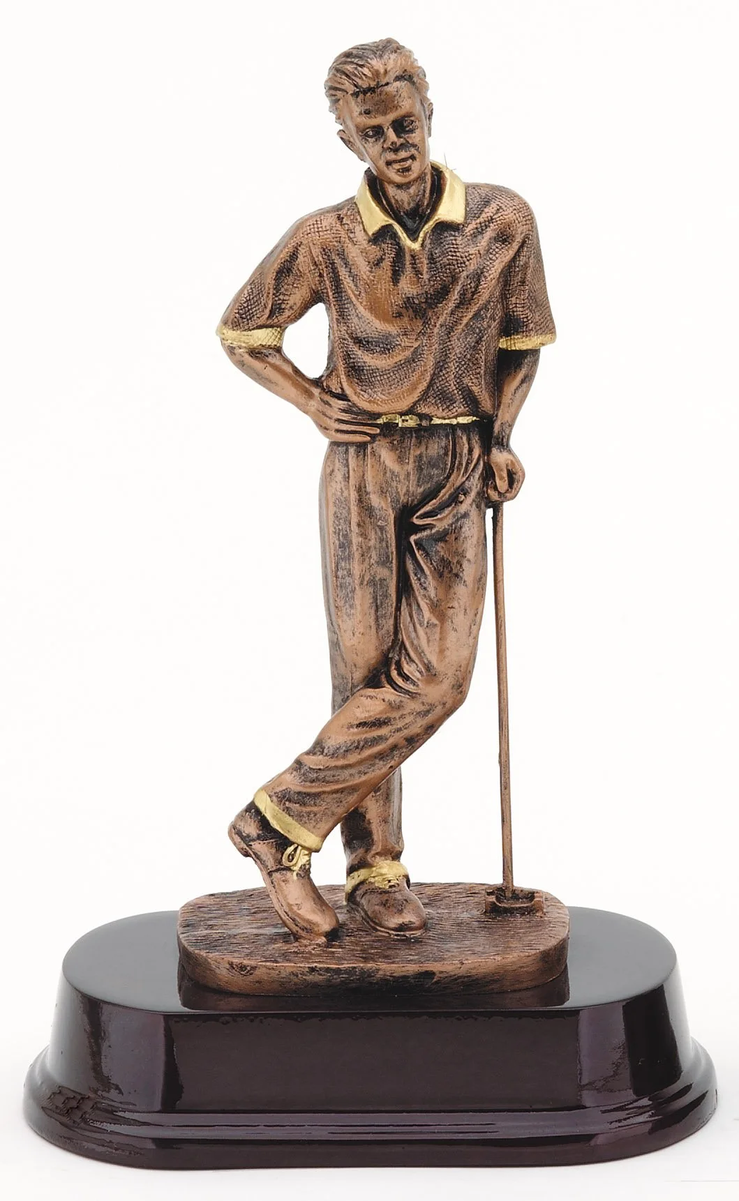 Bronze Finish - Golfer Posed RJ262B - 9" tall Price = $43