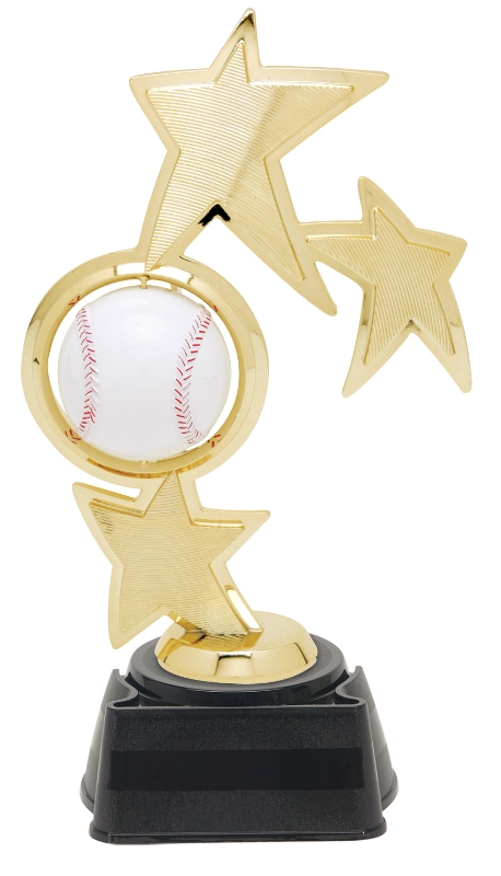 Spin Sport Baseball 45503-G - 8" tall with Spinning Baseball Shown on Base