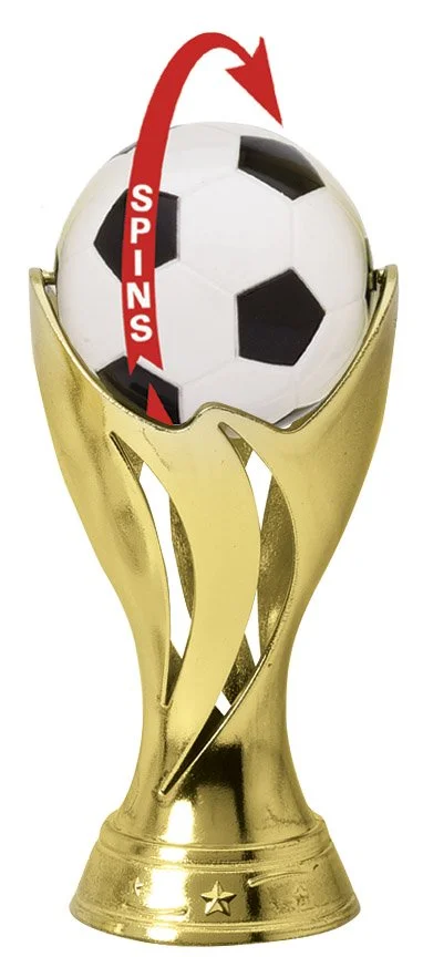 Pedestal Spinner - Soccer SPIN 12-13 - 5.25" tall with Spinning Soccer Ball