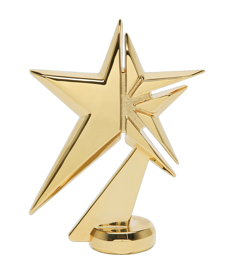 Zenith Star - Gold - Metal 1078-G - 4.75" tall