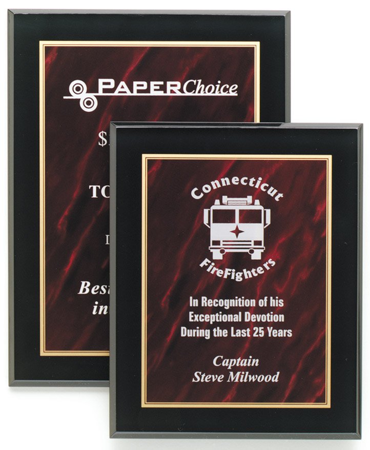 Maroon Marble Plaque 8" x 10" - CP810-R - $57 9" x 12" - CP912-R - $69