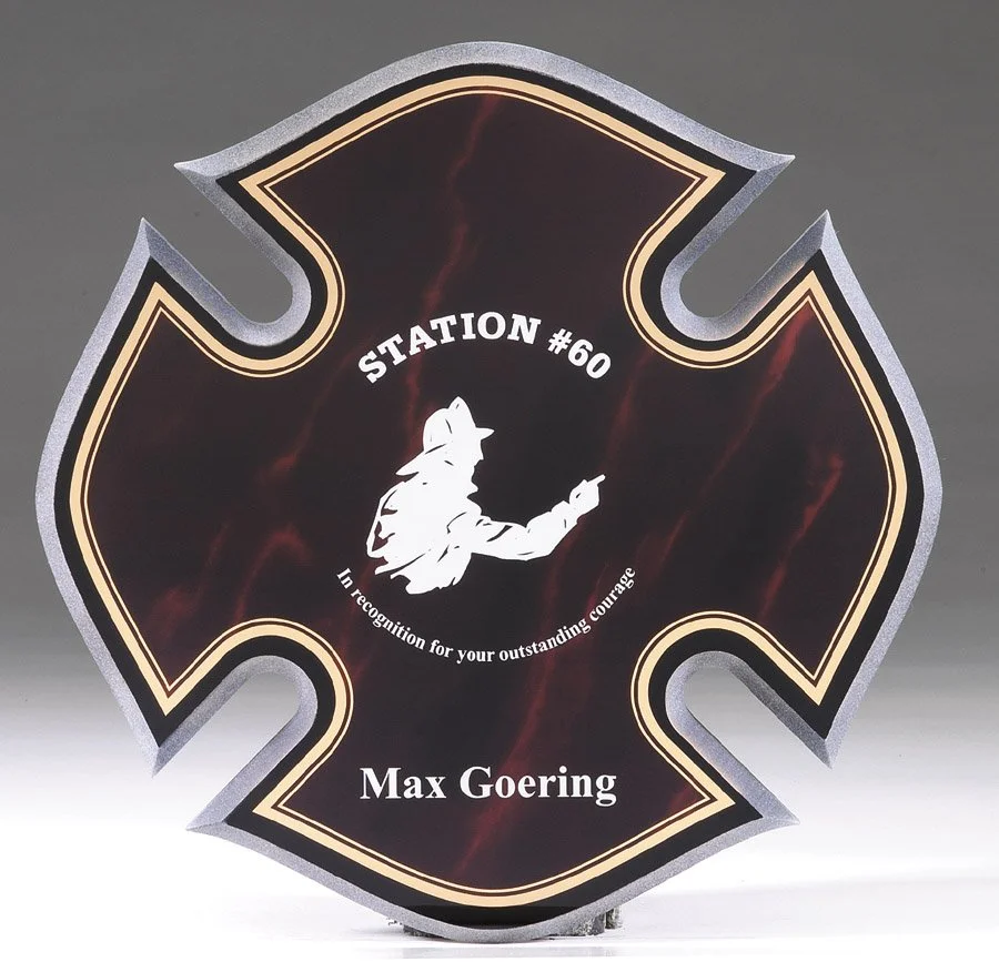 Maltese Cross - Maroon Marble 10" x 10" - CP249 - $95