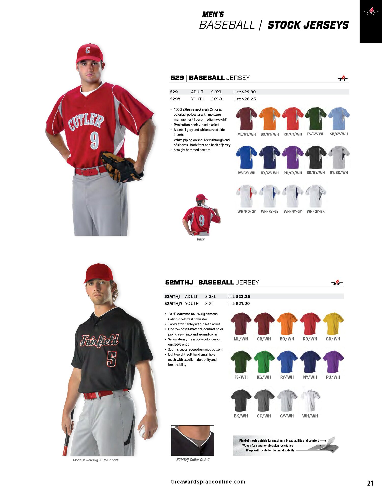 Control Series - Adult/Youth All Star Custom Sublimated Button Front Baseball Jersey