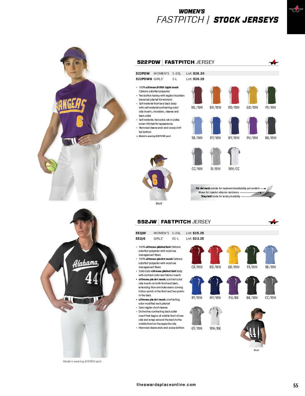 Control Series Premium - Womens/Girls Pinstripes Custom Sublimated Button  Front Softball Set