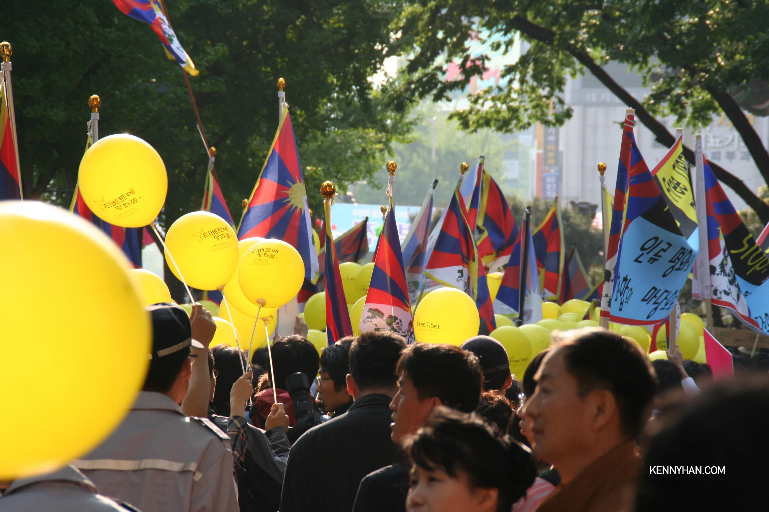 Tibetan independence movement rally in Seoul, South Korea ca.2008