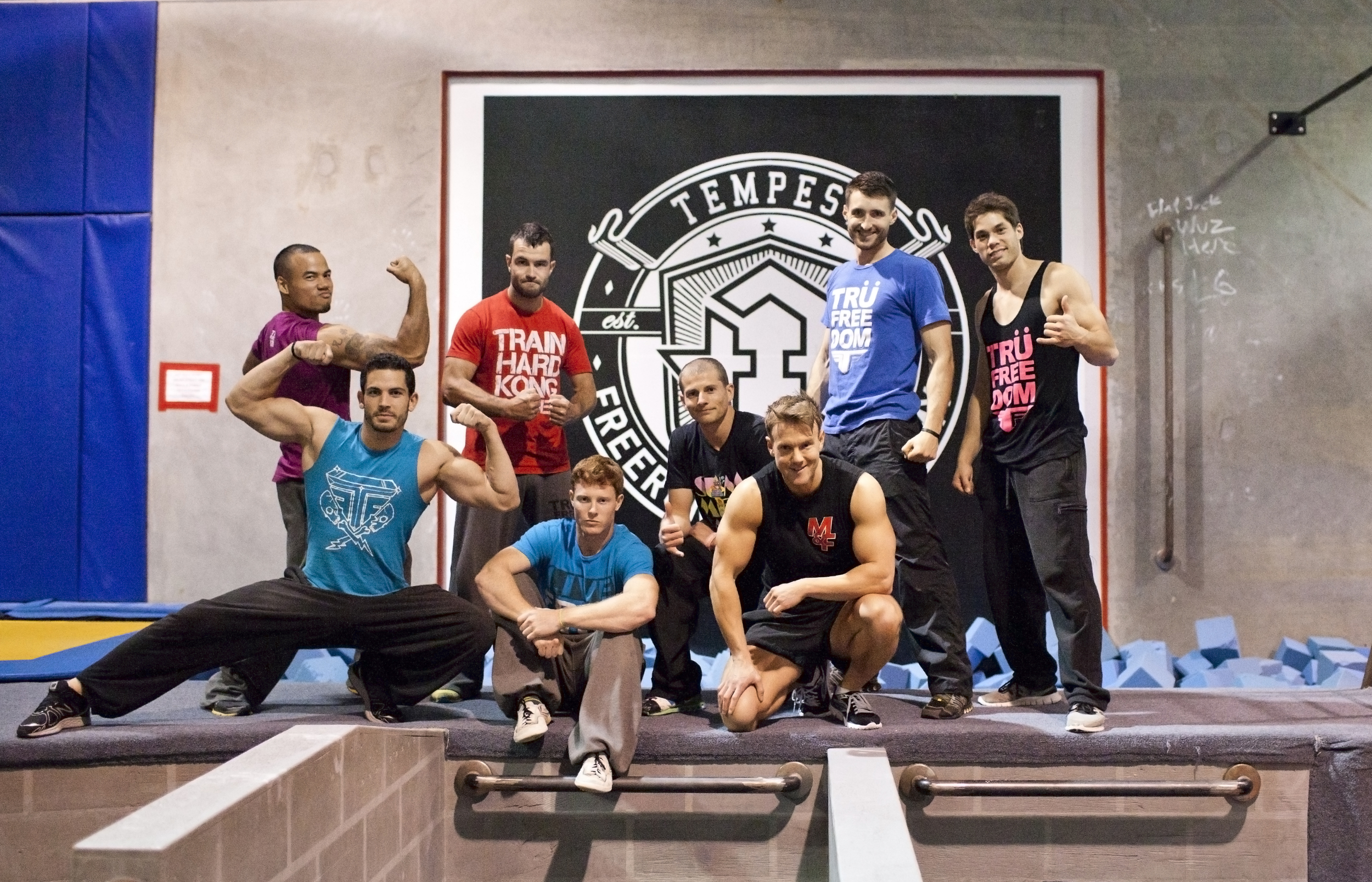  Muscle and Fitness Magazine on location at Tempest Freerunning Academy ca.2012 