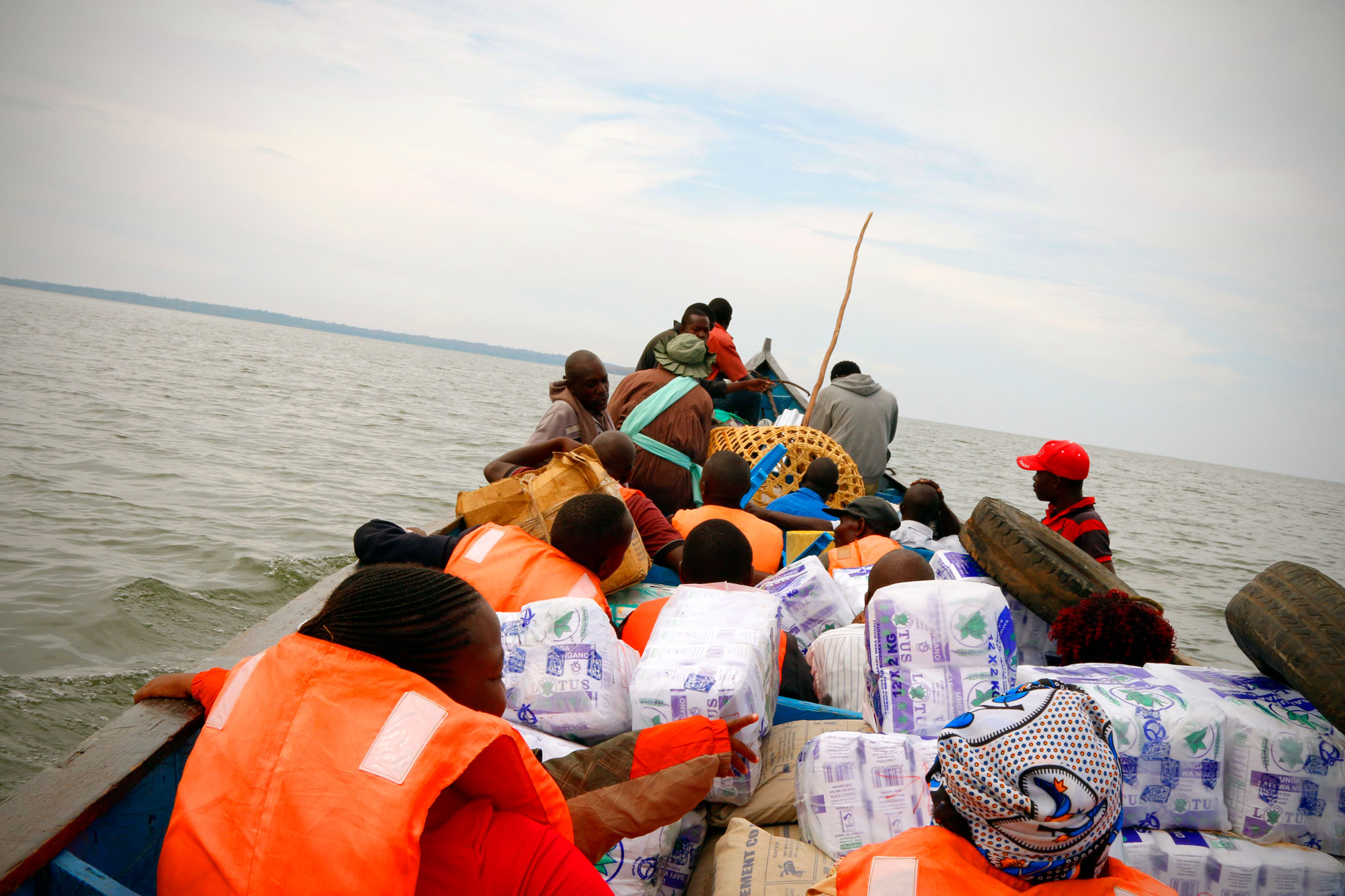 The ferry to Mageta Island was filled with Luo people, the same tribe that produced President Barack Obama’s forebears. (Tim McDonnell)