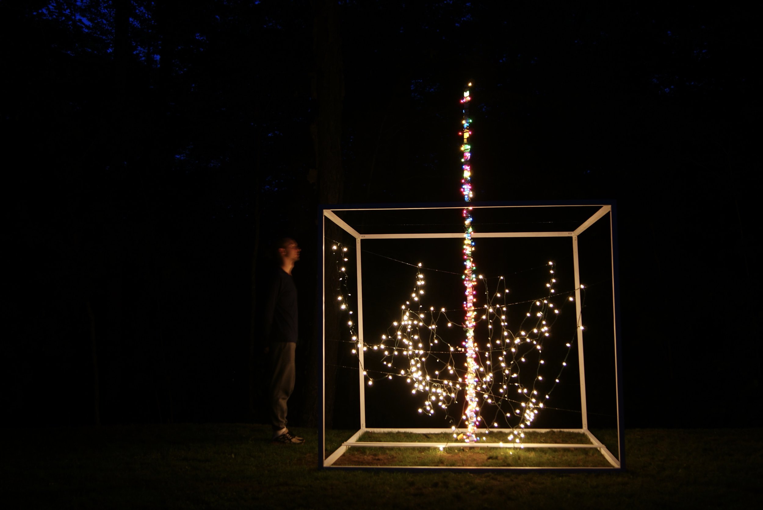 "Shine" 2017 Wood, paint, string lights Click here to see additional photos