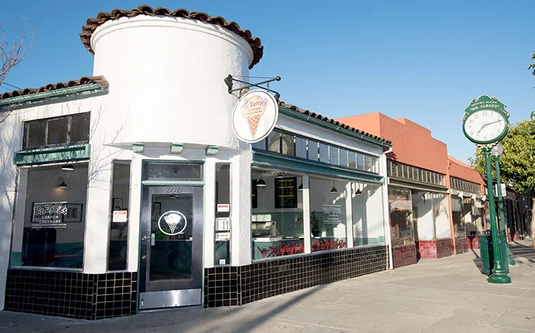 The refreshed new exterior with the Mr Albany Clock.
