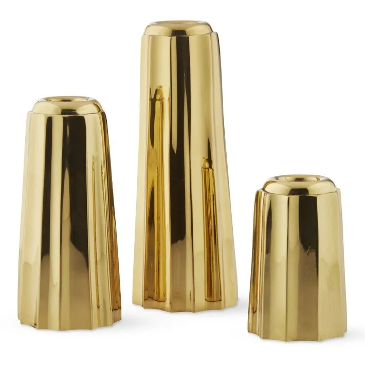 Williams Sonoma Home x Aerin (Lauder) Brass plated candle holders
