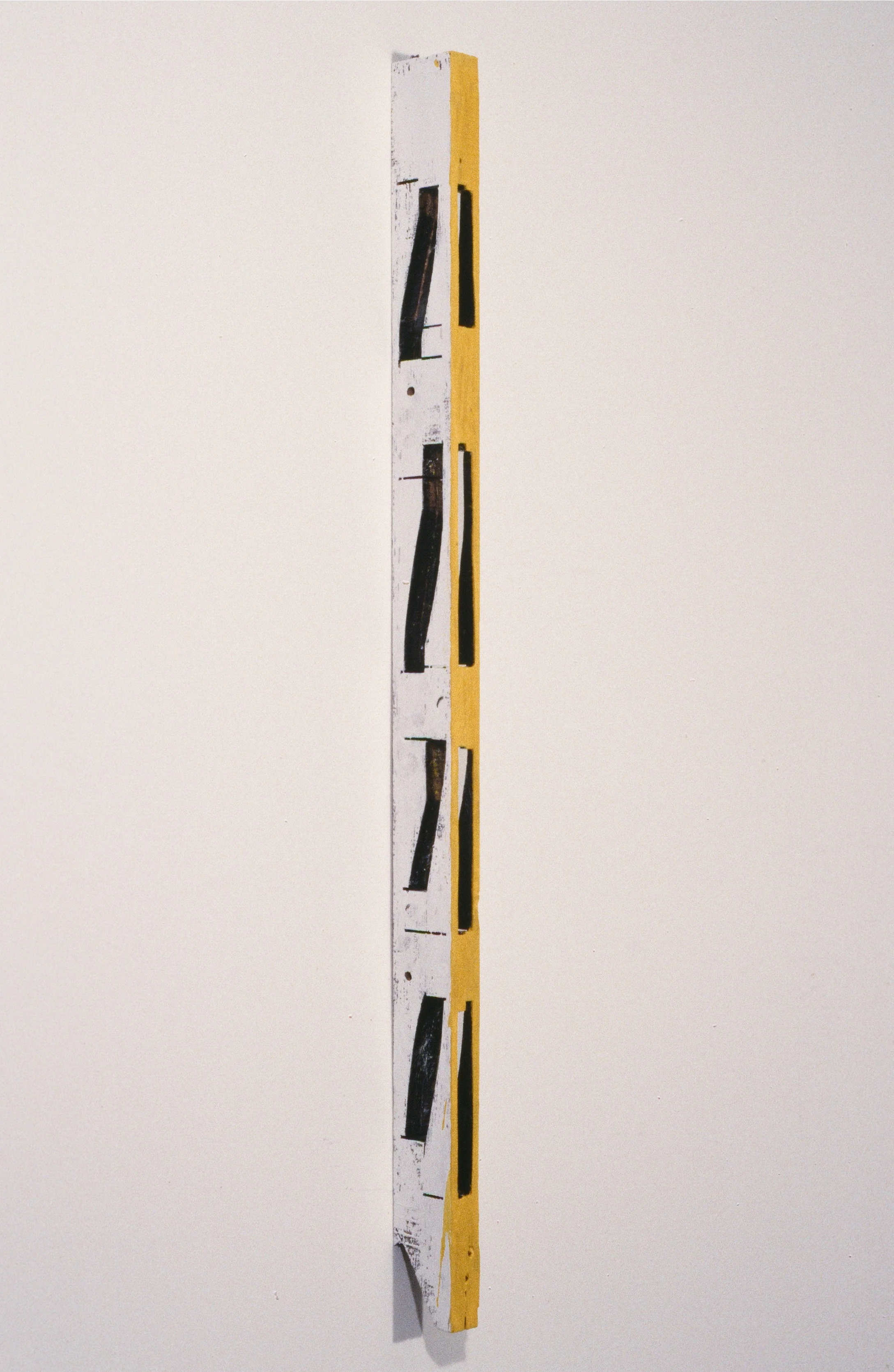    My Father Liked Yellow     wood, oil color    approx.  55 x 2 x 4  inches  