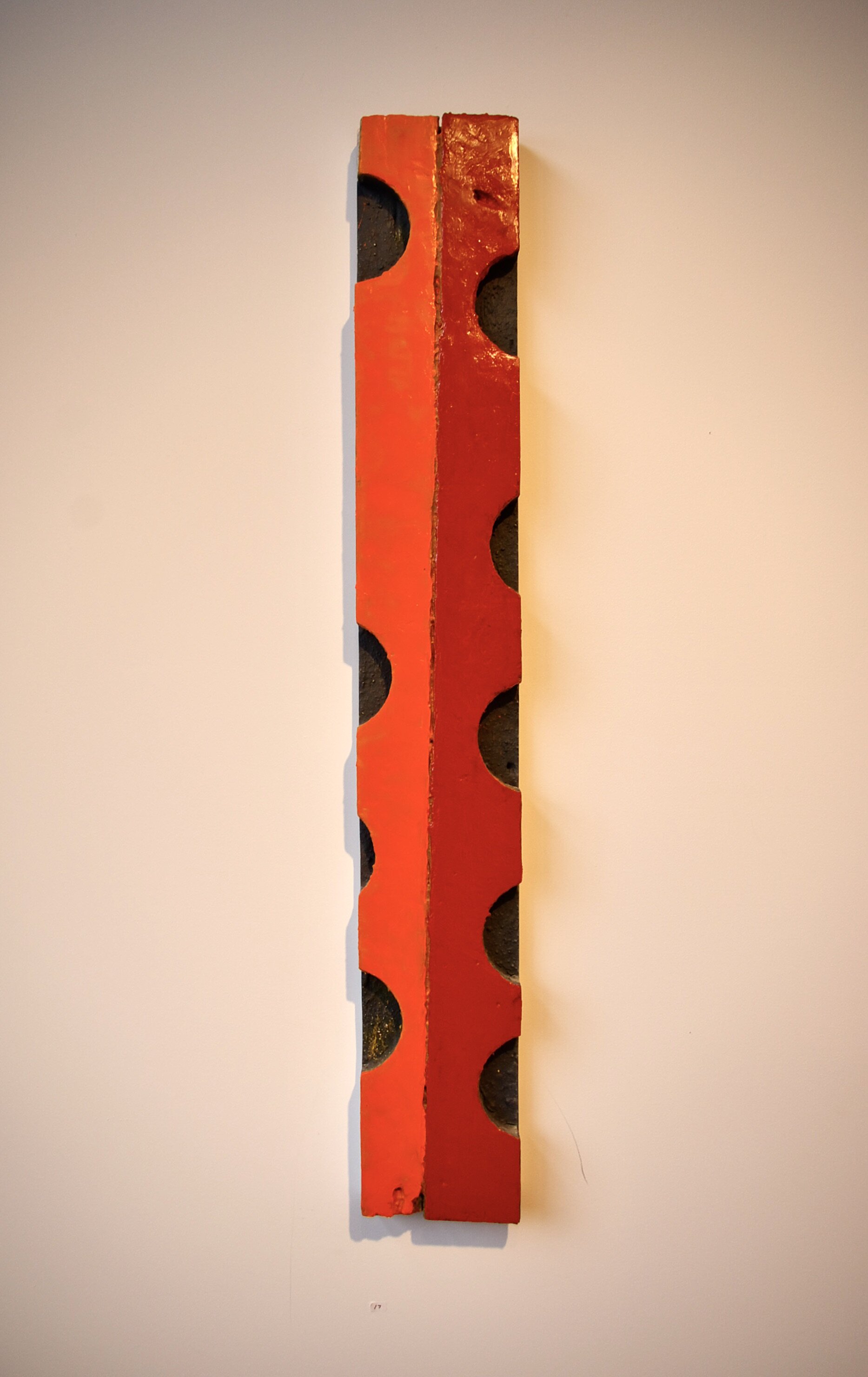 untitled wood, oil color approx. 40 x 6 x 2 inches