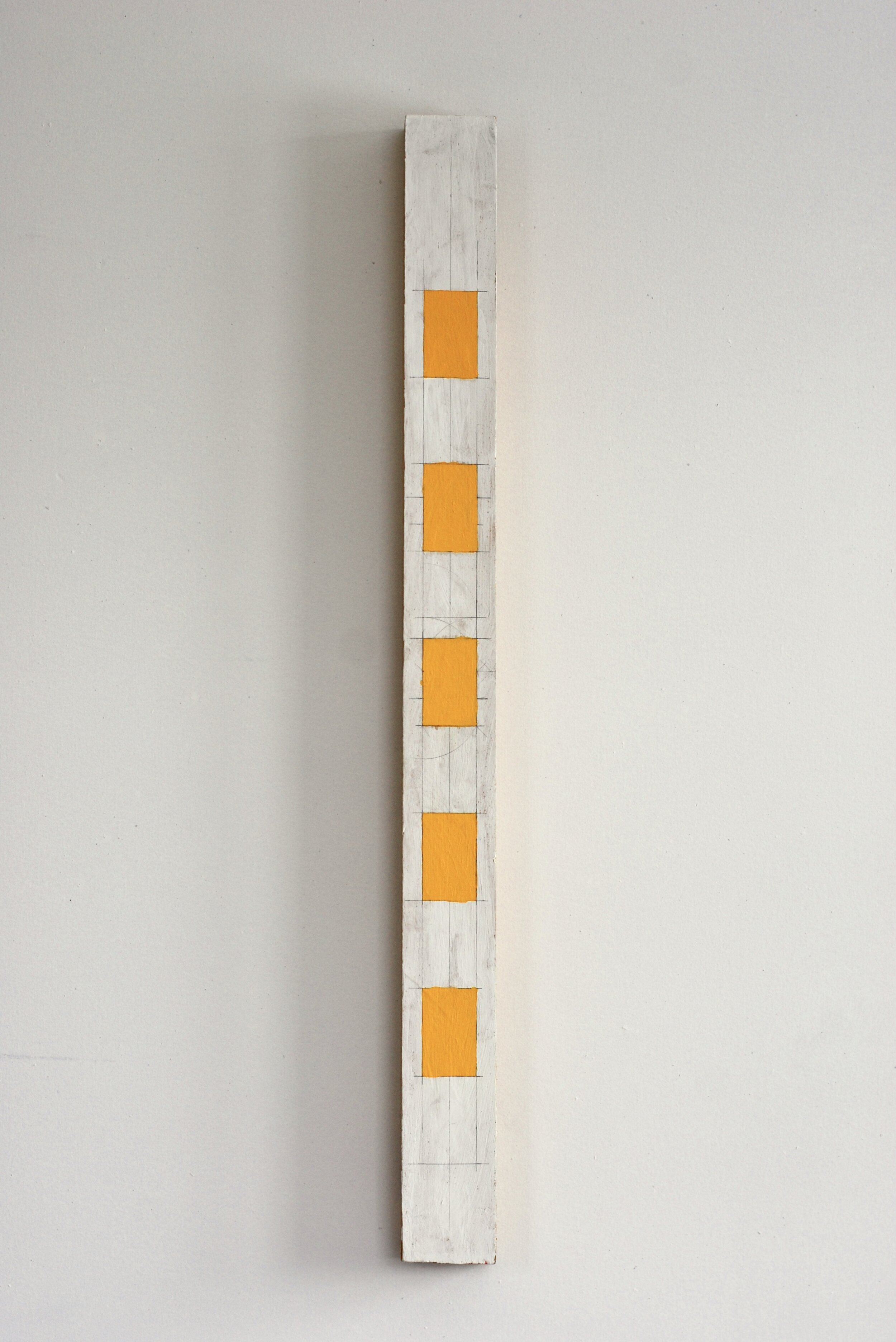 Yellow Bar wood, oil color approx. 33 x 3 x 2 inches