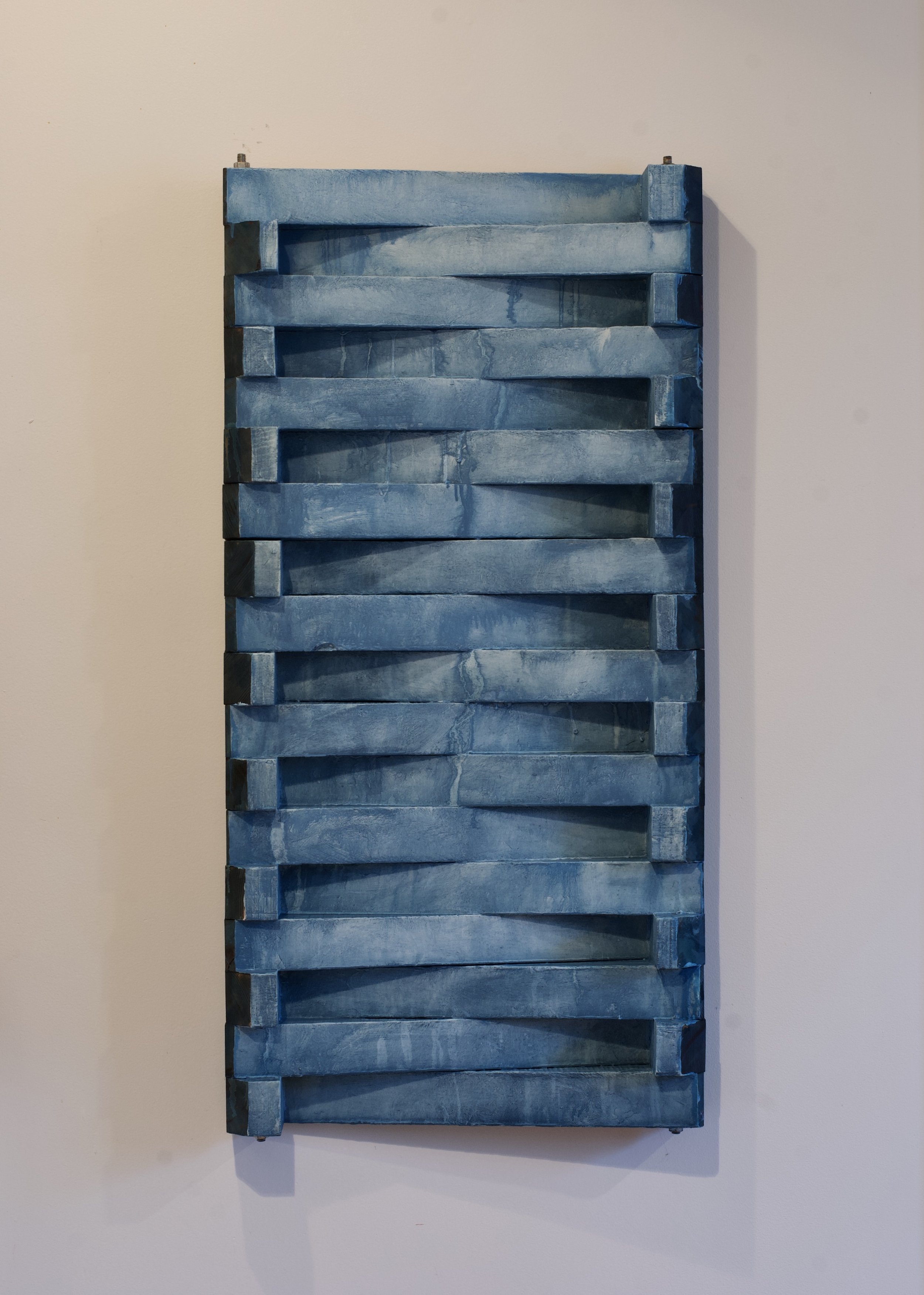 Back and Forth oil, wood 37 x 19 x 4 inches