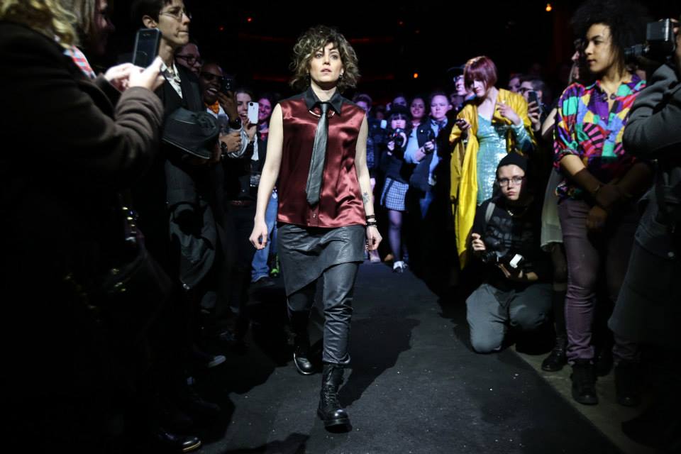 Model Lani Buess wearing Designer Angie Chuang