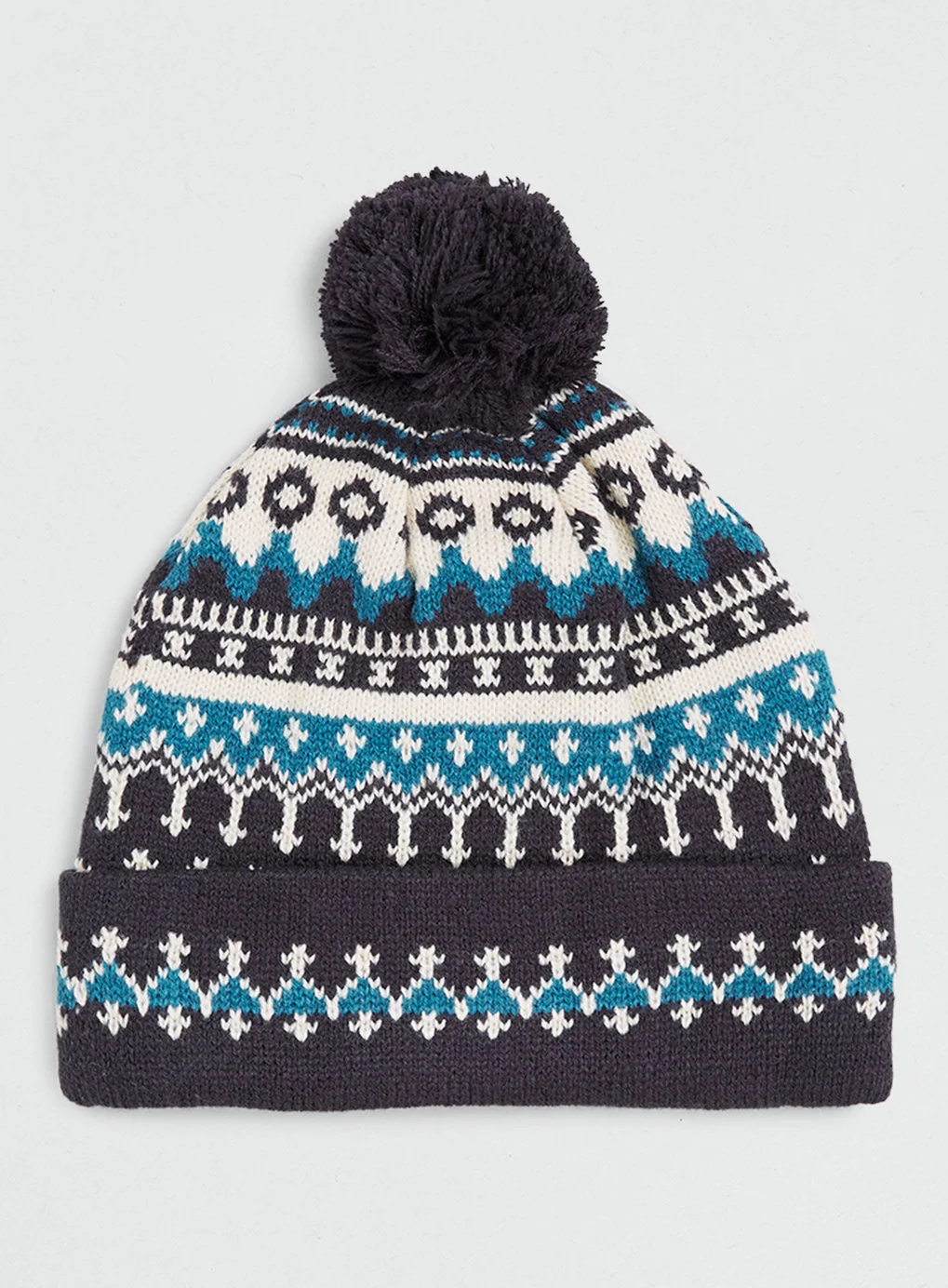 Navy and Teal Bobble Beanie , was $20 , now $16