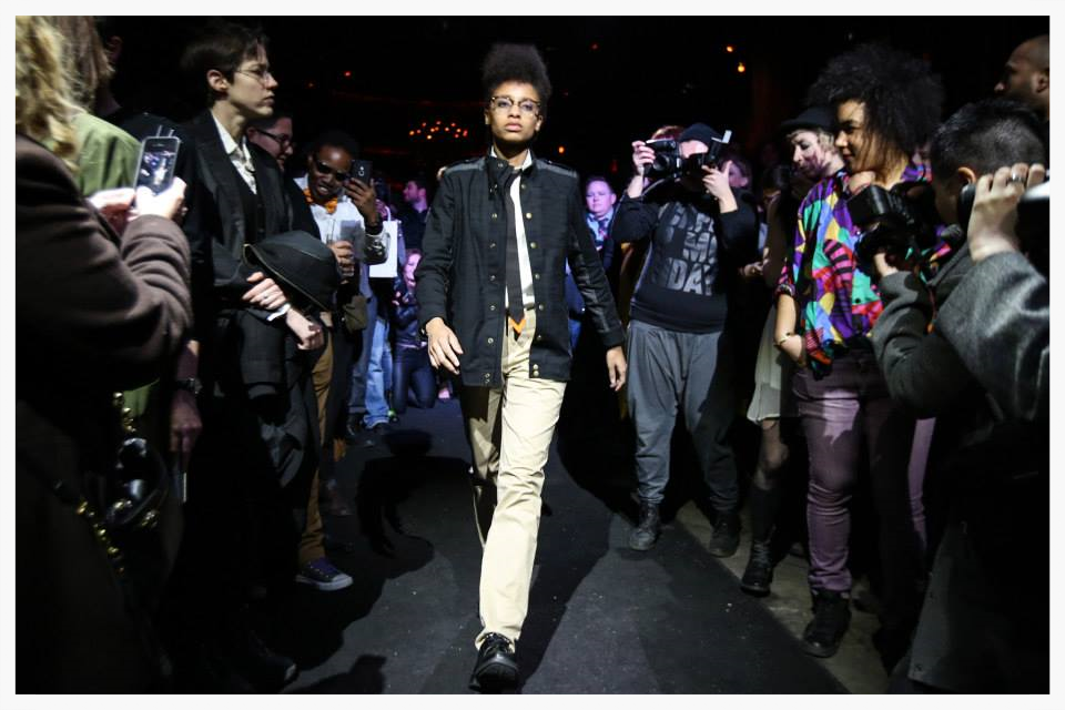Rivolta Sata modeling at dapperQ's 5 year anniversary show
