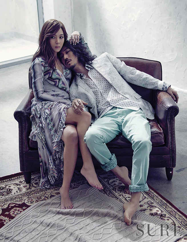 Tiger JK & Yoon Mirae for Sure Korea February 2015. Photographed by Lee Soo Jin 
