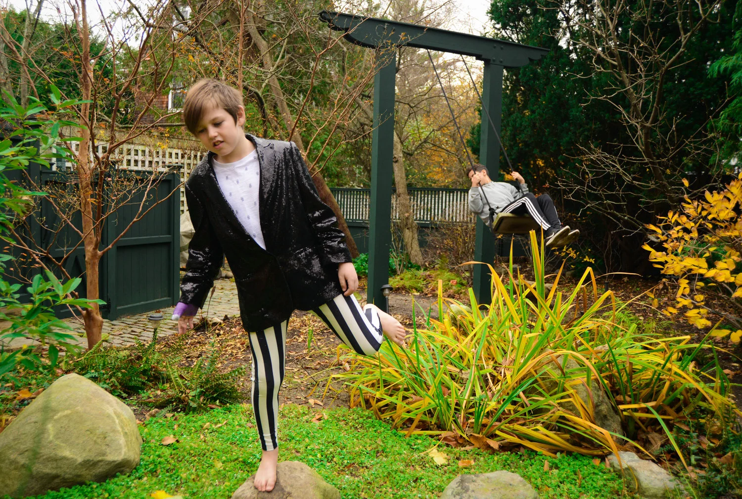 Cal / This 10 Year Old Qwear Kid Owns Glitter and Leggings / Photography by Sam Murray