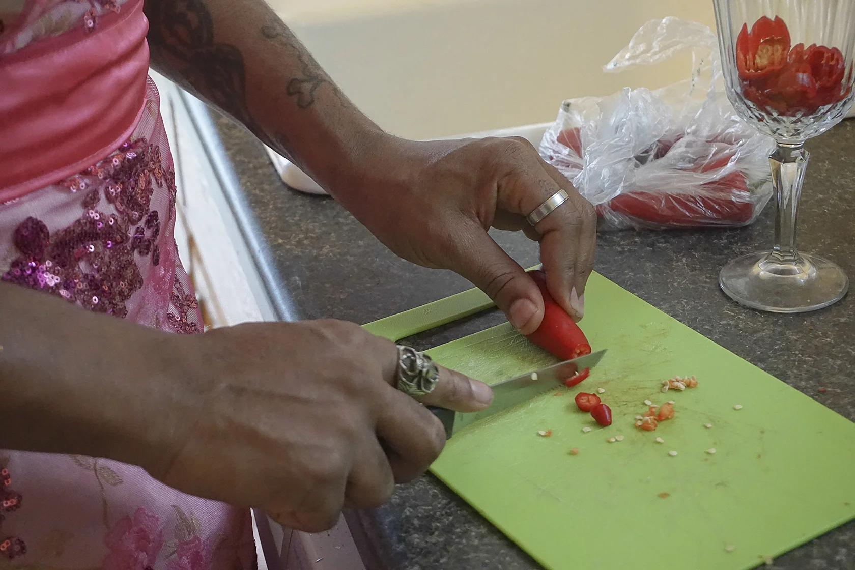 Karl Prepares a meal. Photo by Jaypix