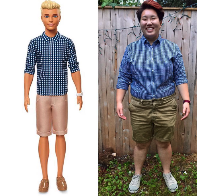 dapperteddybear : "Hi I'm Preppy Check Ken (2017). For better or worse, I basically wear this outfit daily from May to September. Inspired by @autostraddle 's lesbian Ken™ rankings no. 18. #wearealllesbianken #lesbianken #lesbians #gay #autostraddle #dapperq #qwear "