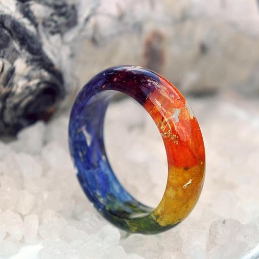 Rainbow Chakra Ring $22.50