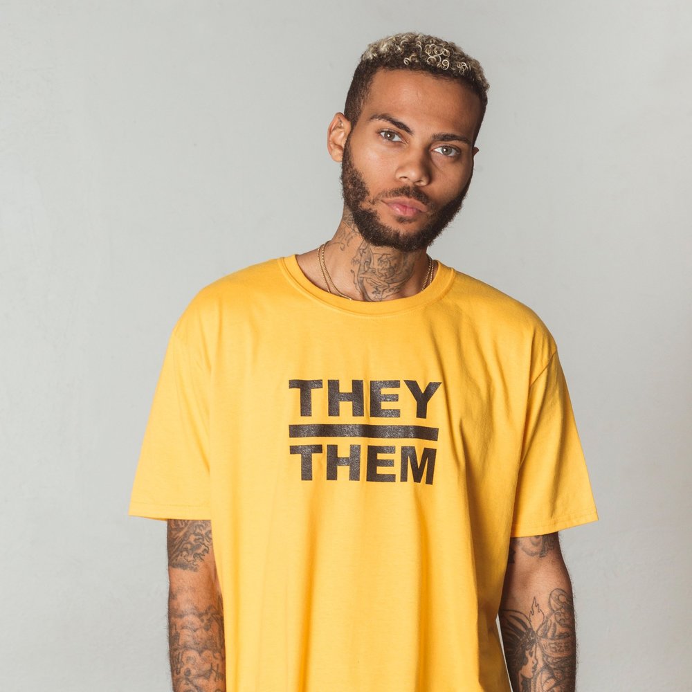 They/Them Gold T-Shirt $30
