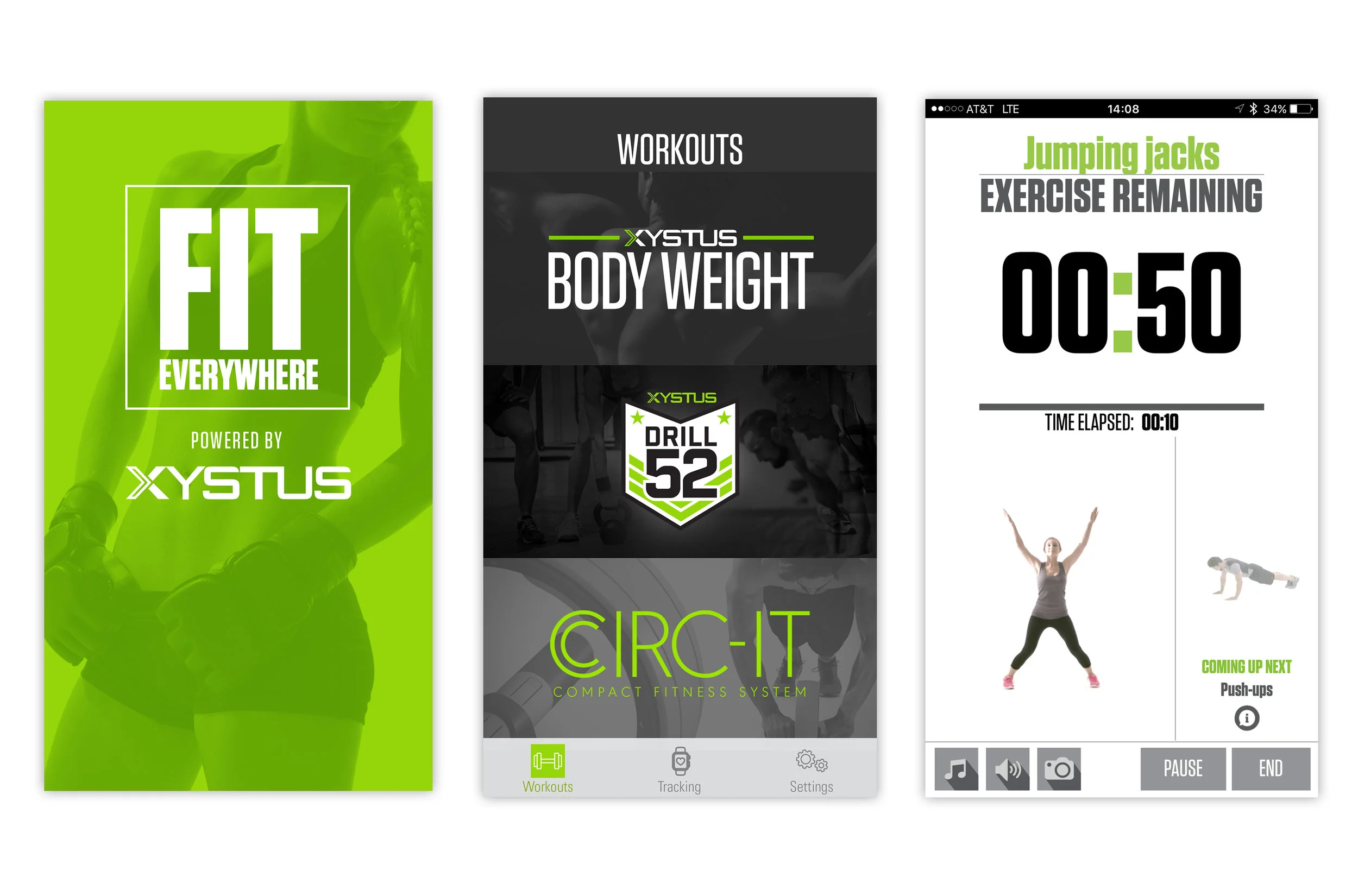 Fit Everywhere App Screens