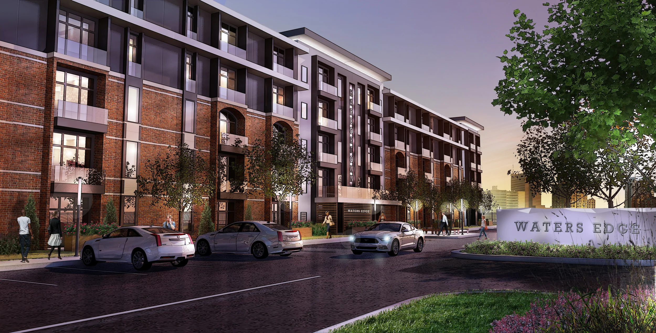 Conceptual rendering and design for exterior main entrance