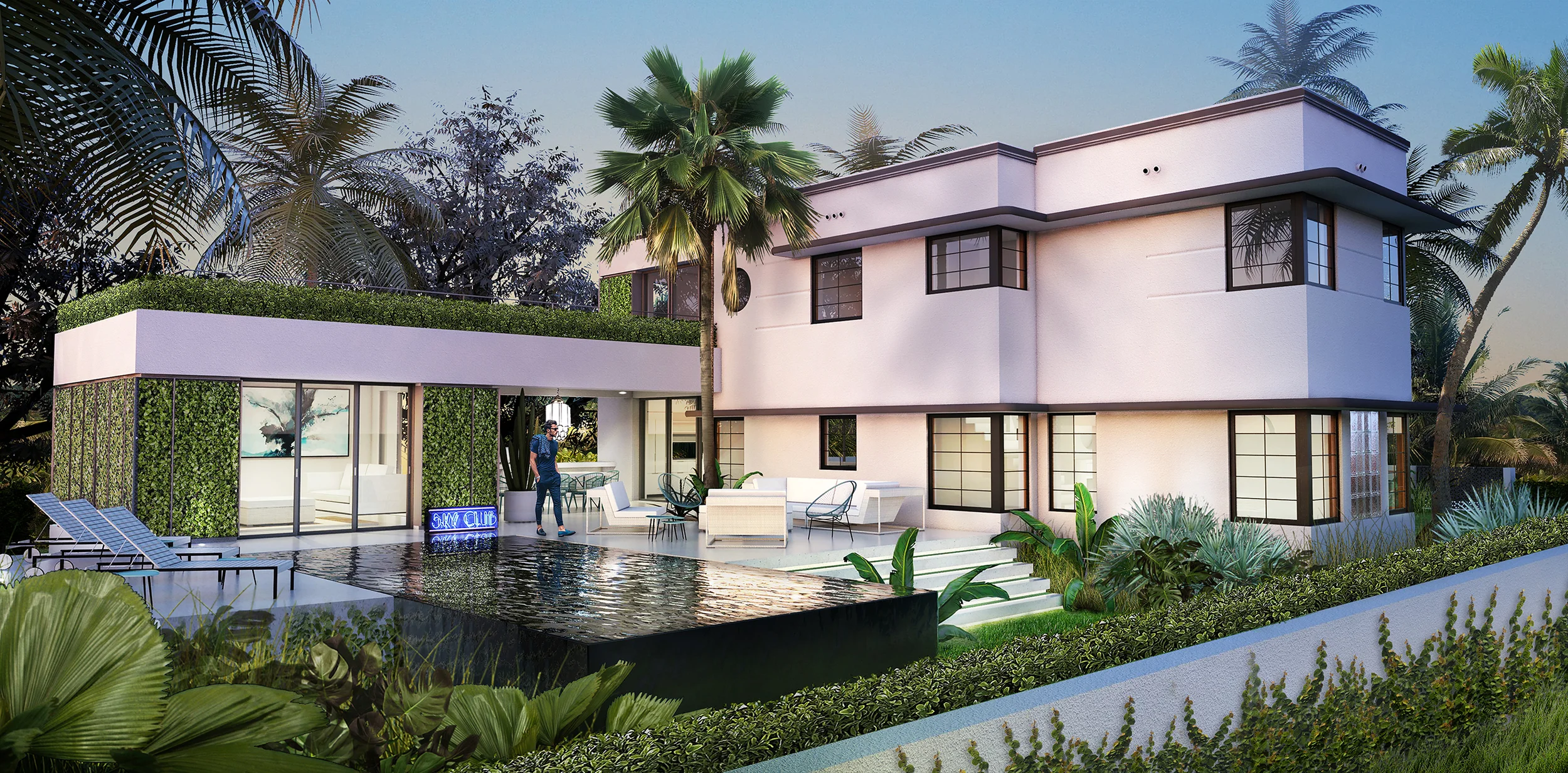 Conceptual rendering of the infinity edge pool and cabana