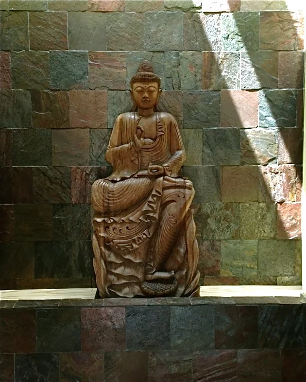 6'6" Balinese teak wood Buddha...