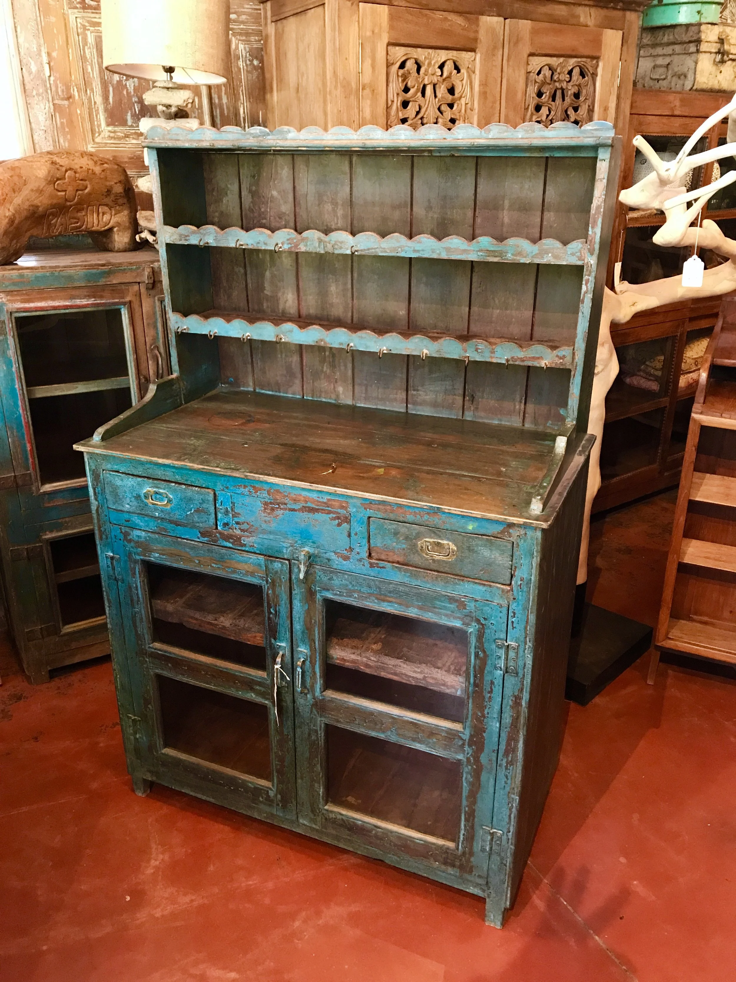 Vintage Indian Kitchen Hutch 41"w x 21"d x 64"h $1395.00 #7266