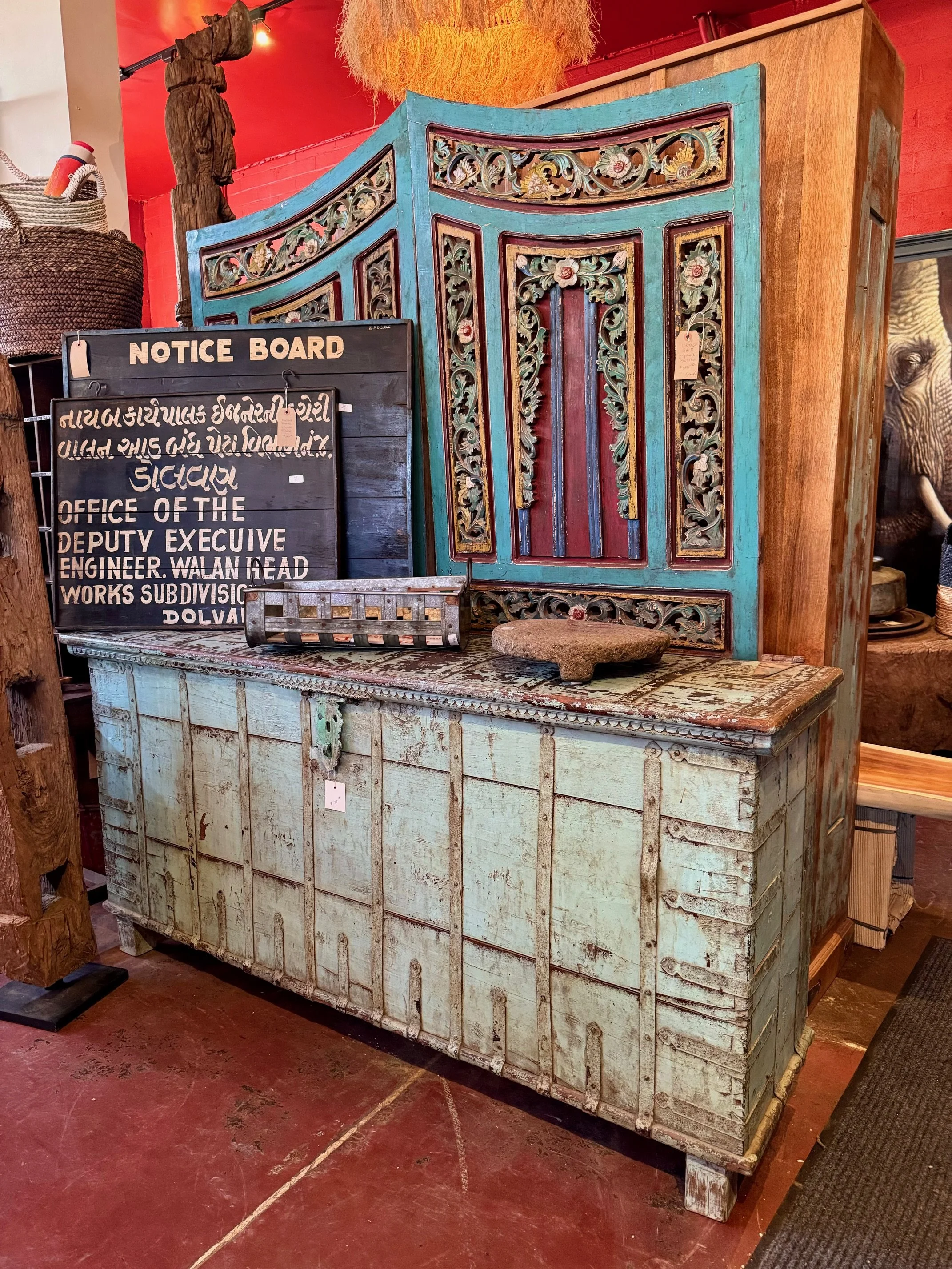 Antique Indian trunk