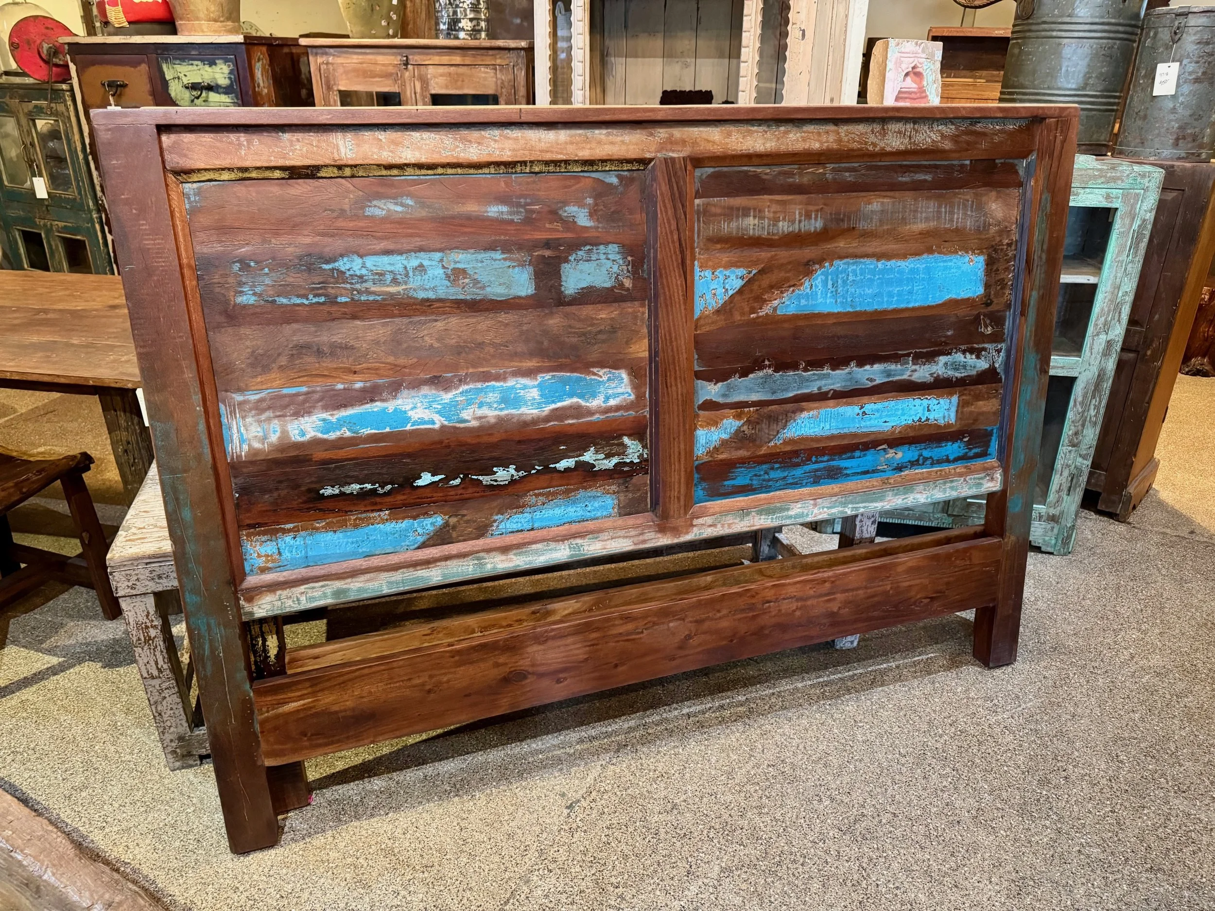 Indian Reclaimed Wood King Headboard