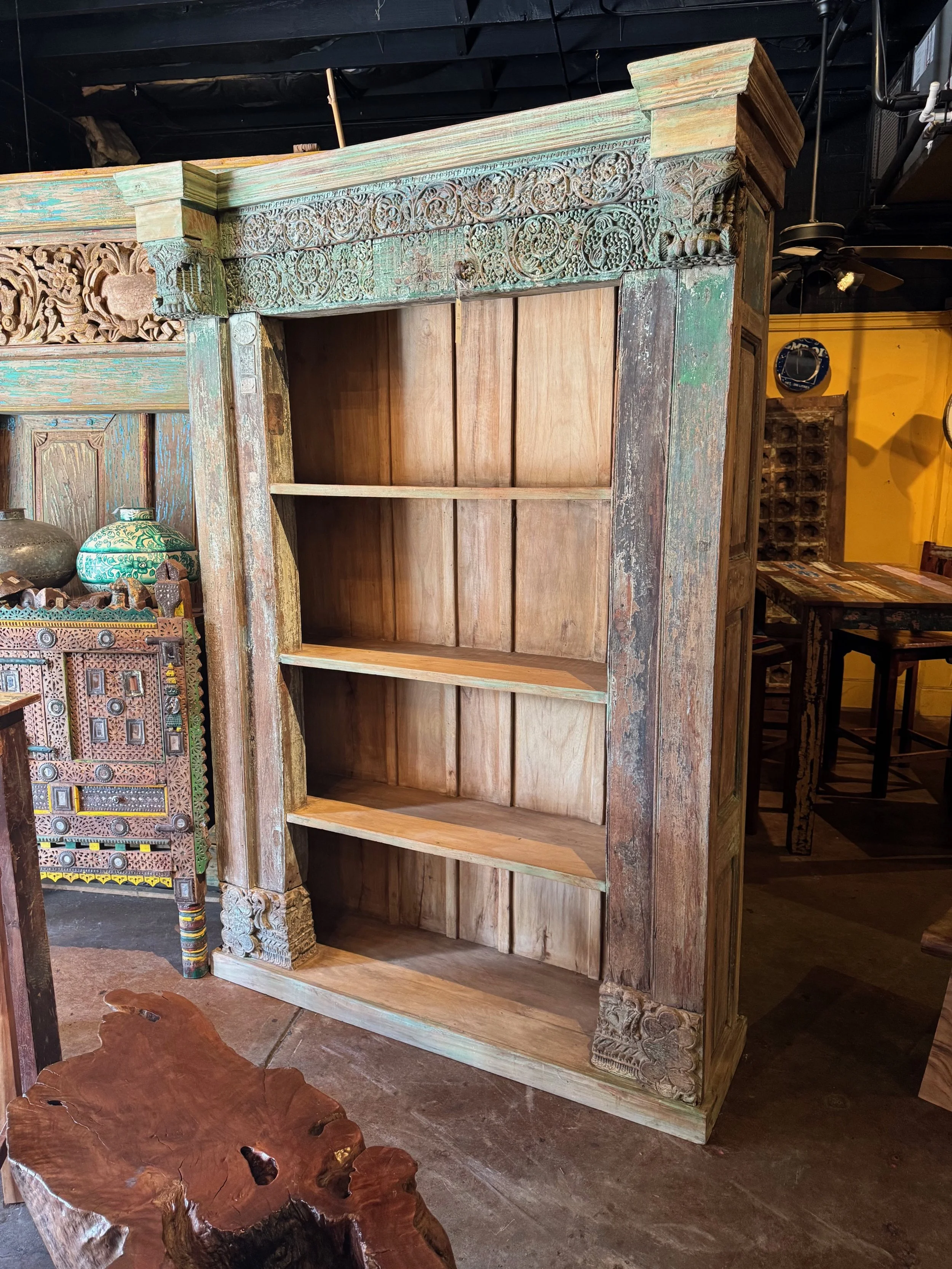 Indian Antique Doorframe Bookcase