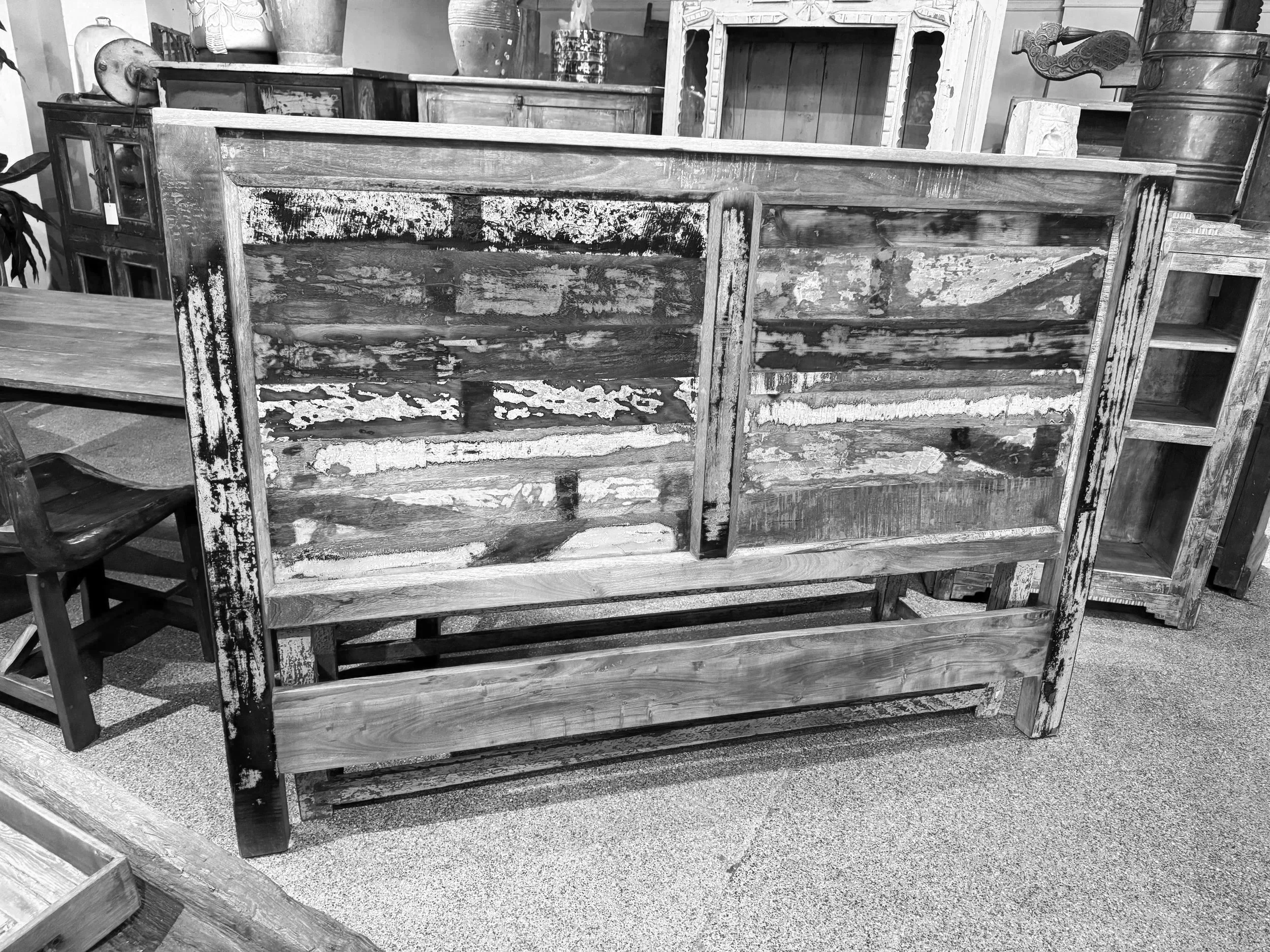 ***SOLD*** Indian Reclaimed Wood King Headboard