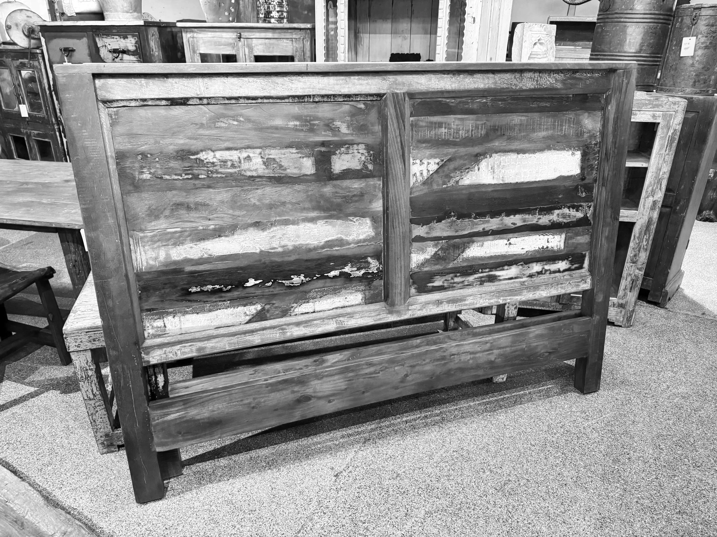***SOLD*** Indian Reclaimed Wood King Headboard