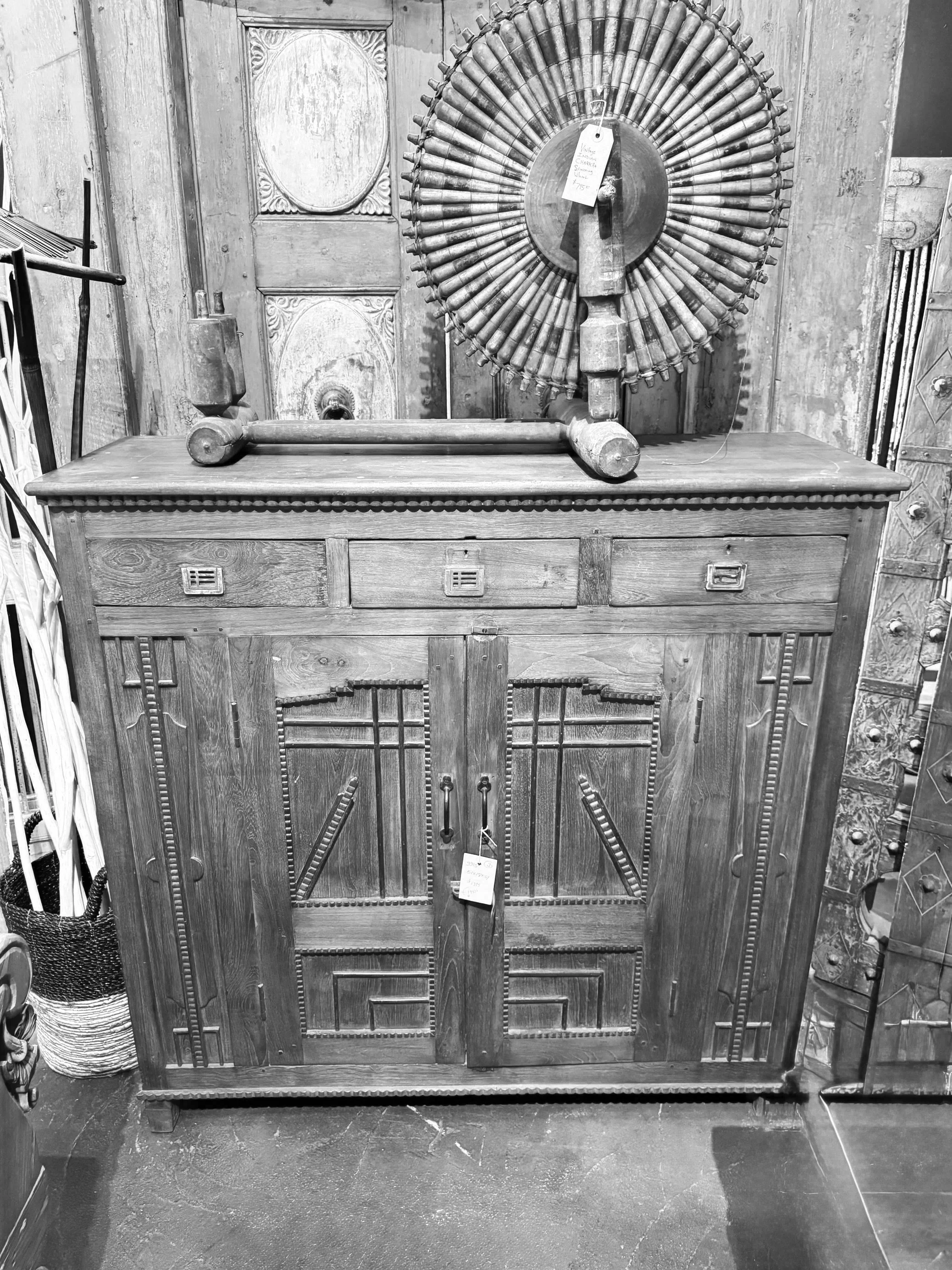 ***SOLD*** Vintage Deco Indian Cabinet