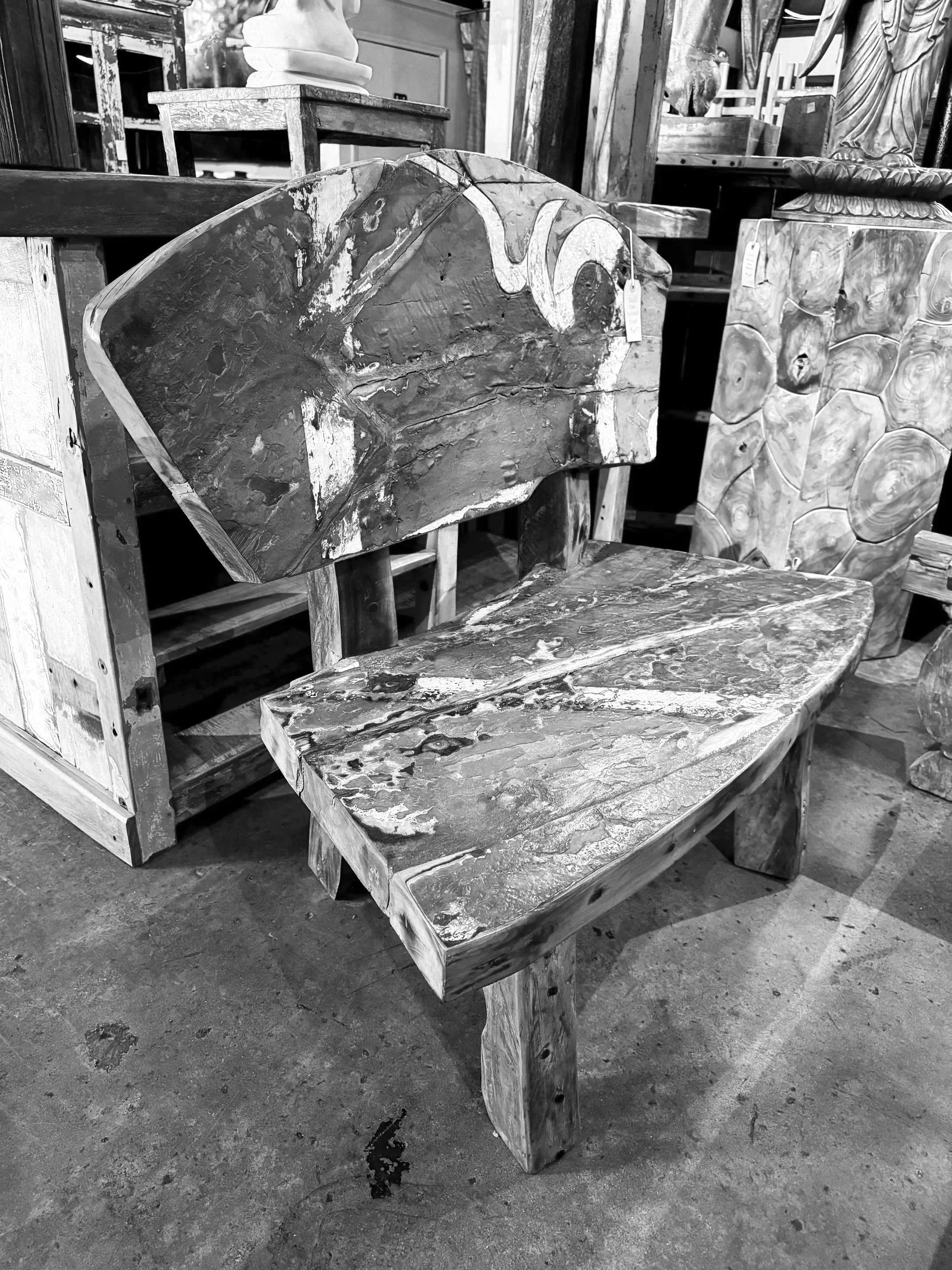 ***SOLD*** Bali Recycled Boat Wood Bench