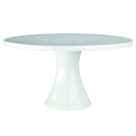 White porcelain cake pedestal - 12" diameter x 7" tall