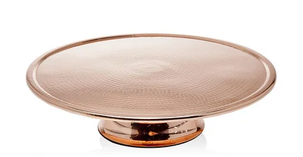 Hammered Copper Cake Stand - 12"