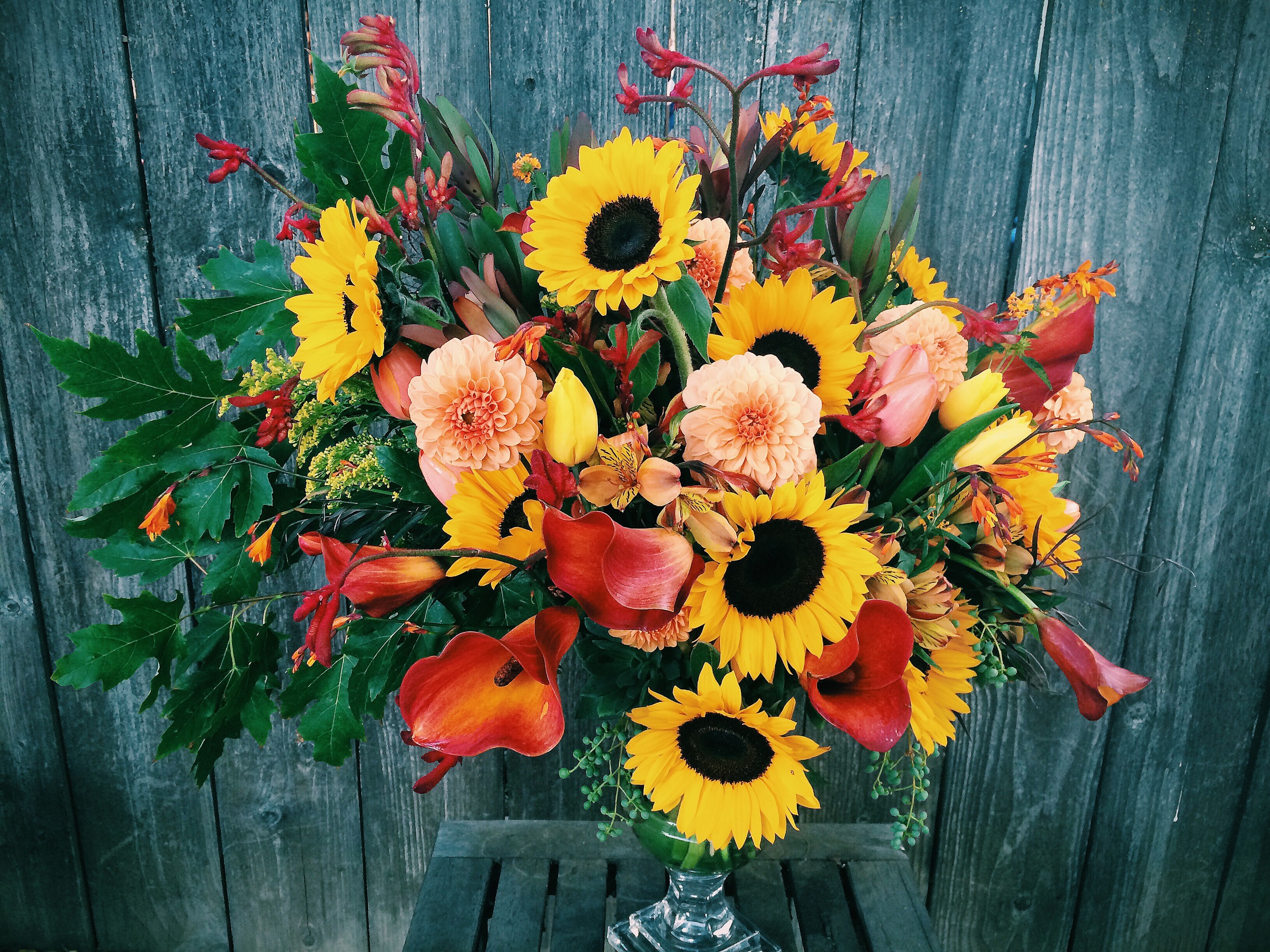 And plenty of pretty fall flowers went out for delivery.