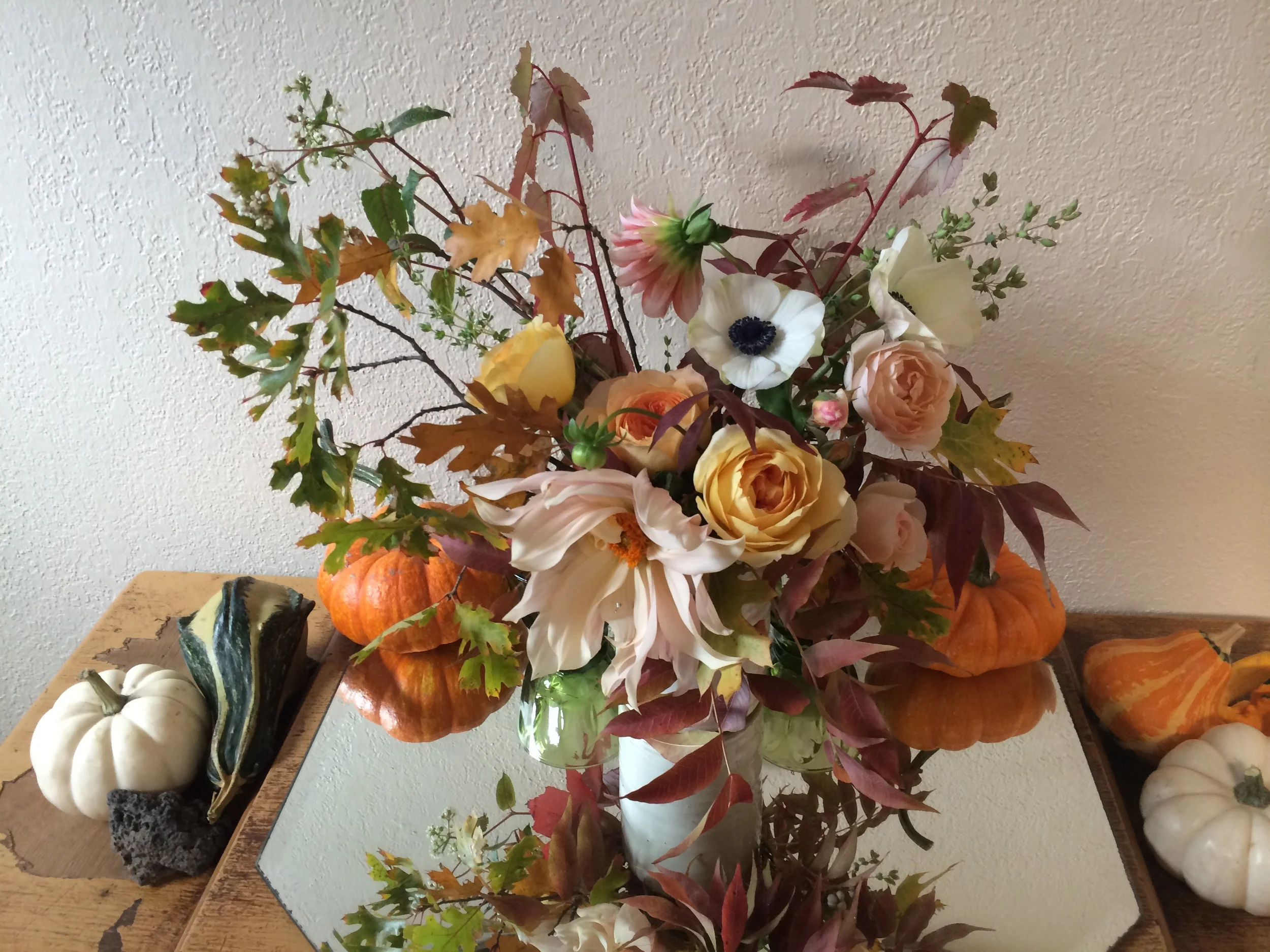 And the temperature decided to drop below 80 degrees for the first time in months. So we made some more moody blooms.