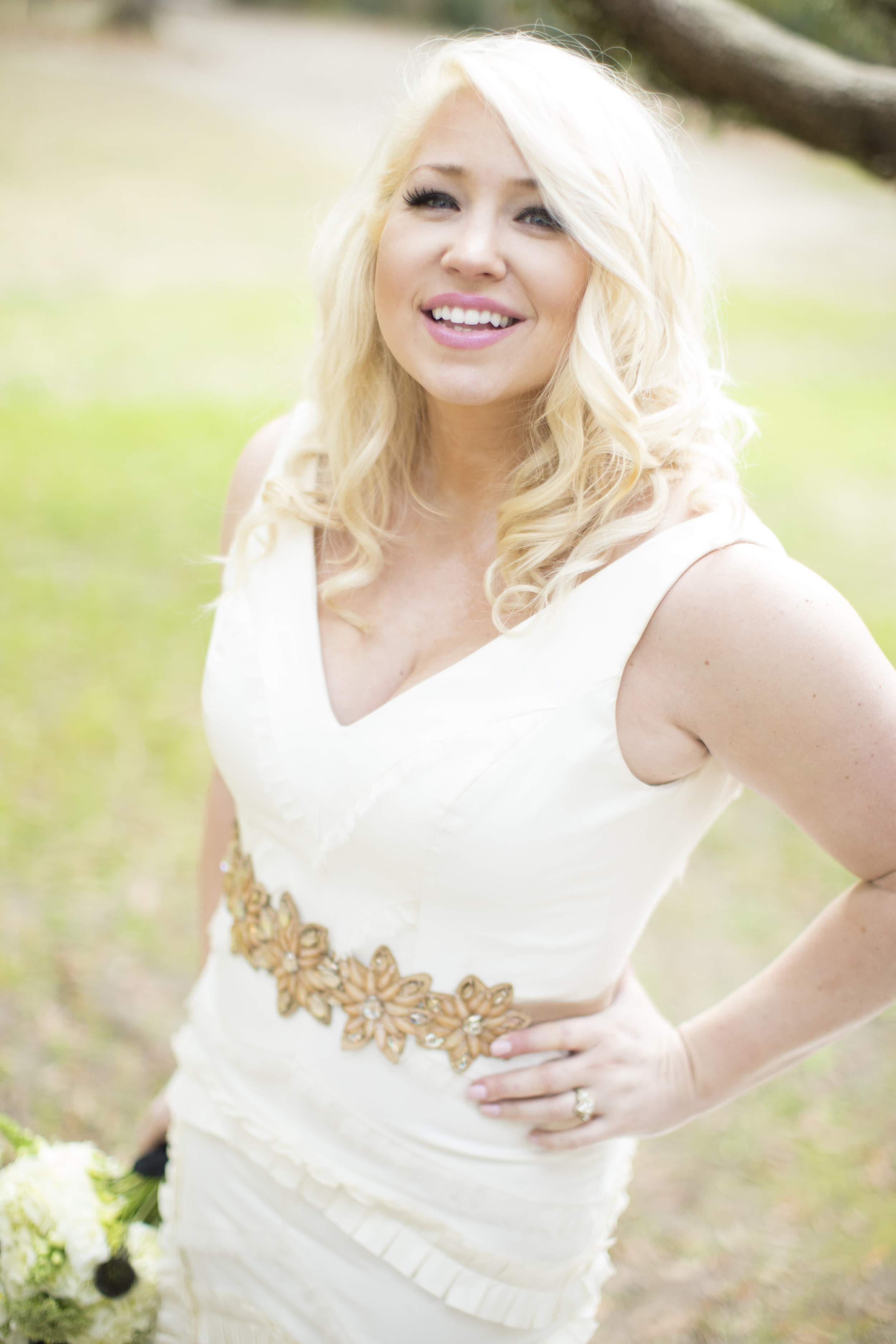 Meghan Walker of Pink Dot Beauty Bar at her bridal portraits