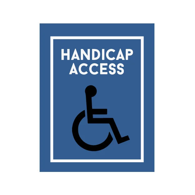 Squared Blue Collection Handicap Access Sign (8.5" x 11") — ZENGENIUS