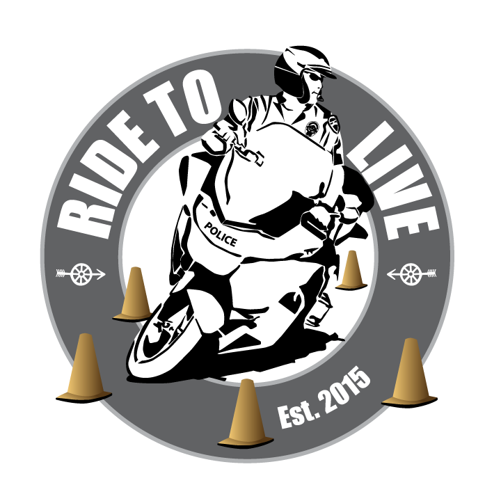 Ride to Live logo designed and kindly donated by Mark Dickinson , Sr. Graphic Artist/Designer at Kawasaki Motors Corp