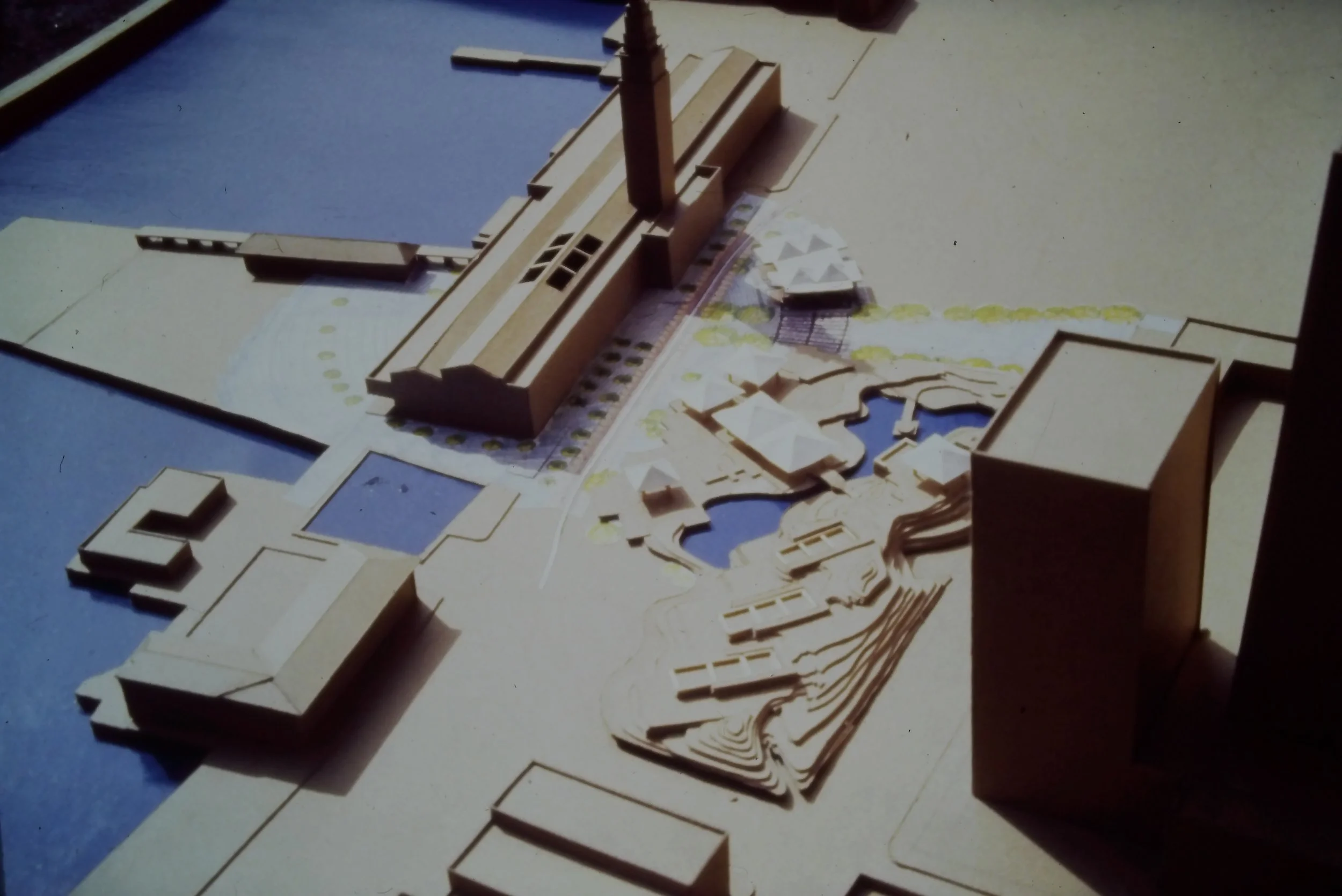  AIAS 1992 Student Design Competition project entry model  (Team: Patrick Williams, Carlton Roye and Darby Townsend) 