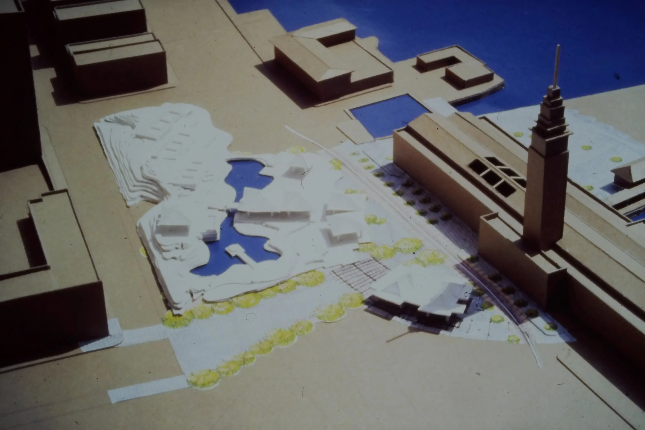 AIAS 1992 Student Design Competition project entry model  (Team: Patrick Williams, Carlton Roye and Darby Townsend) 